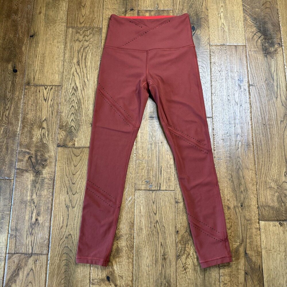 Lot of 3 Athleta Legging Bundle 7/8 Tight Womens Size XXS Burgundy, Orange - Picture 6 of 11